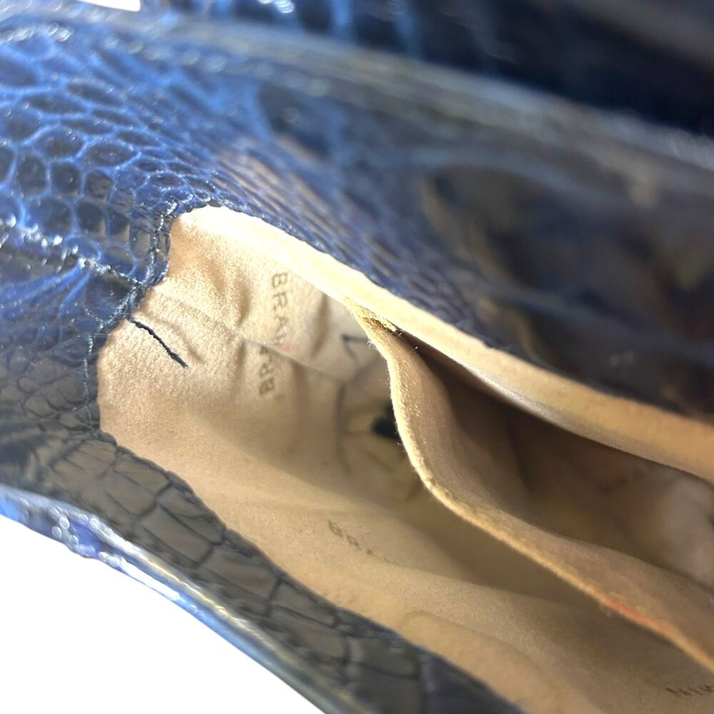 Brahmin, 'Sloane' Croc Small Camera, Phone Bag, Navy Melbourne, Genuine Leather - Picture 13 of 14